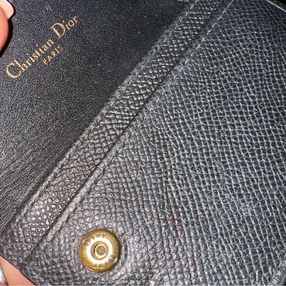 🖤Dior Saddle Bloom Card Holder Black Goatskin - Picture 13 of 17